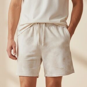 ONIA Cloud Tie Dye Fleece Sweat Shorts Cream Tan Size M